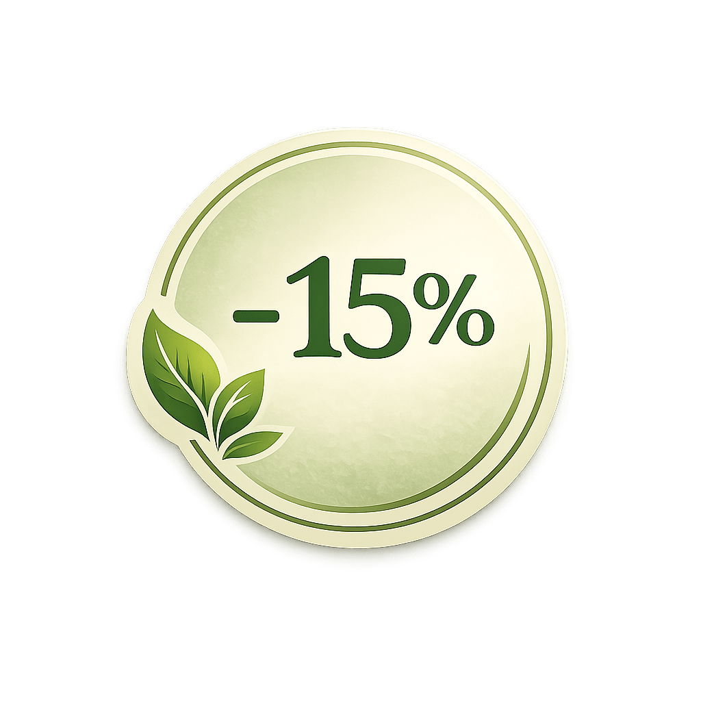 15% de remise dès 100€ d'achat